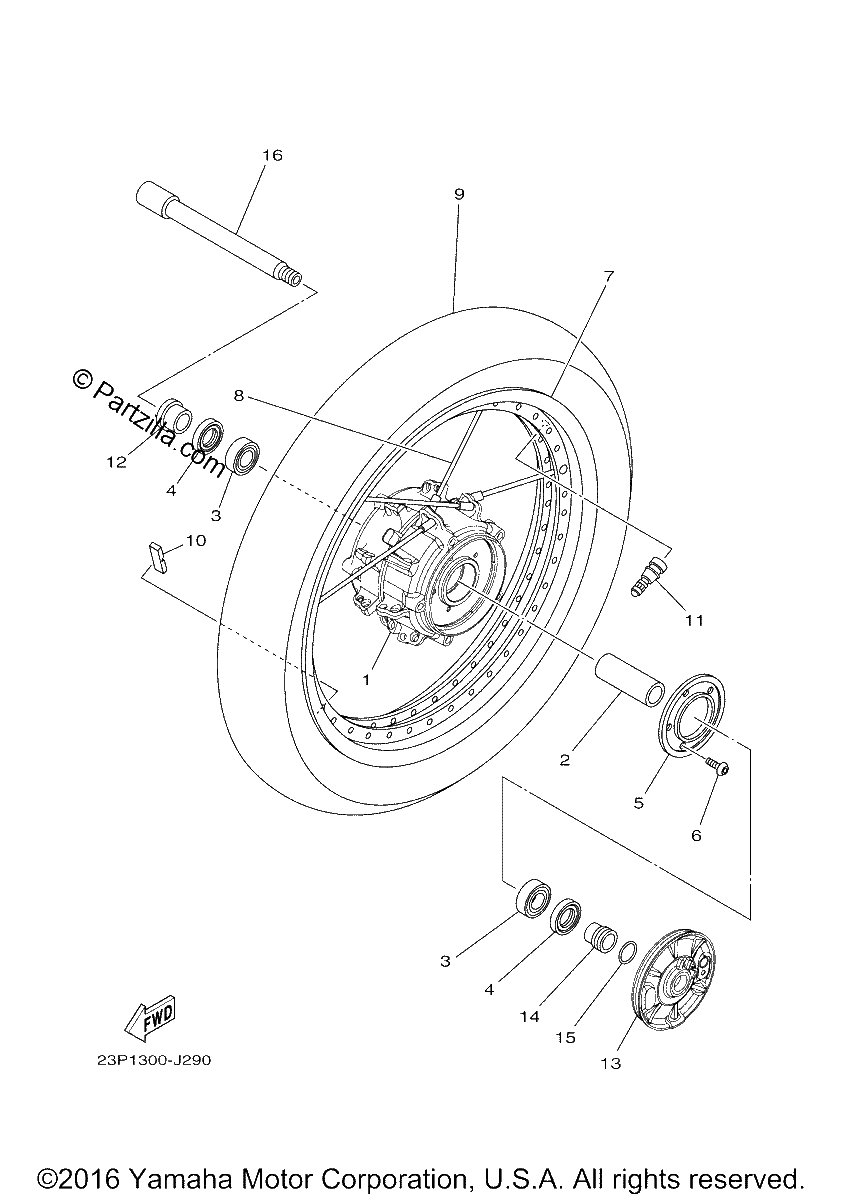 Diagrama de FRONT WHEEL