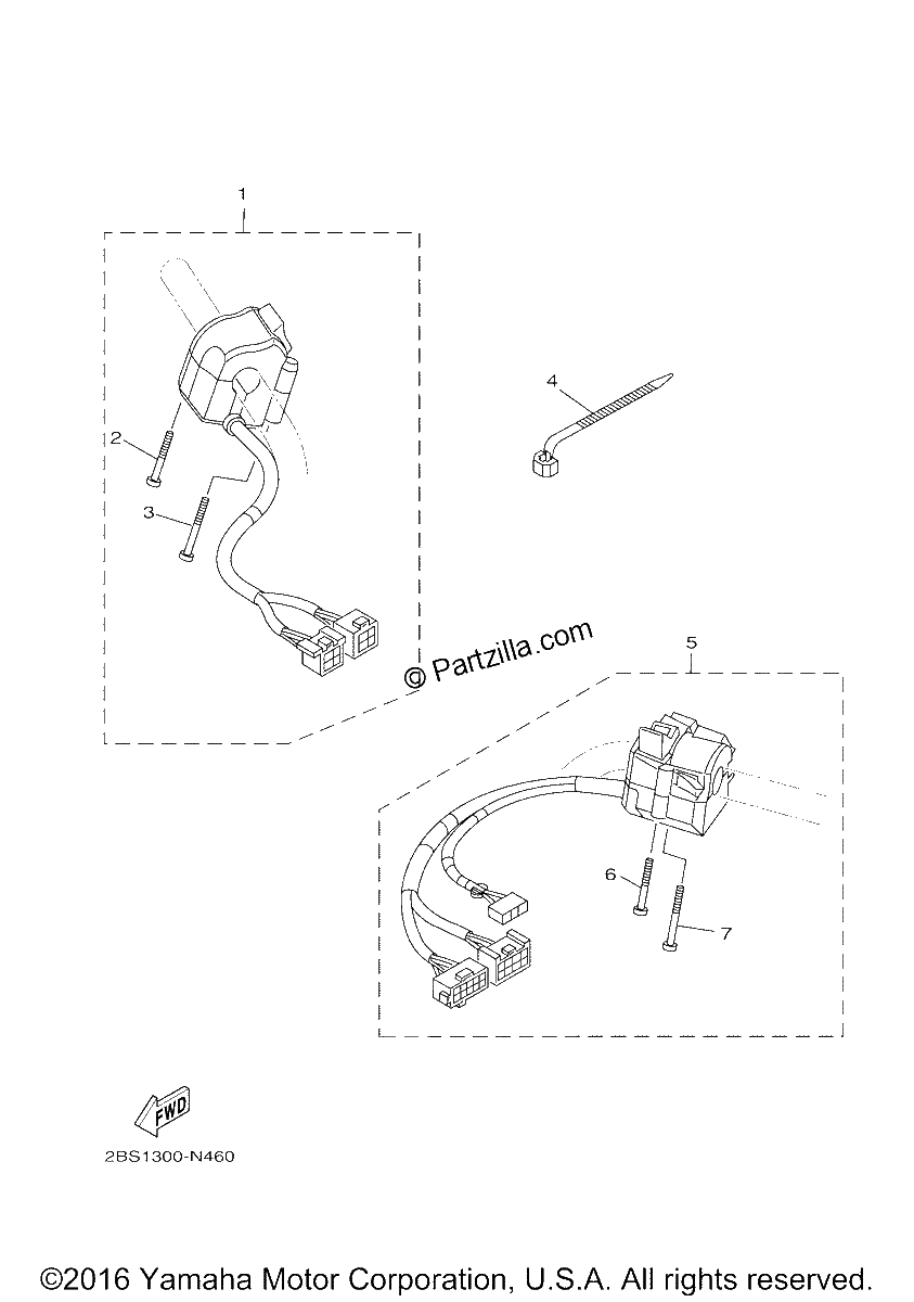 Diagrama de HANDLE SWITCH LEVER