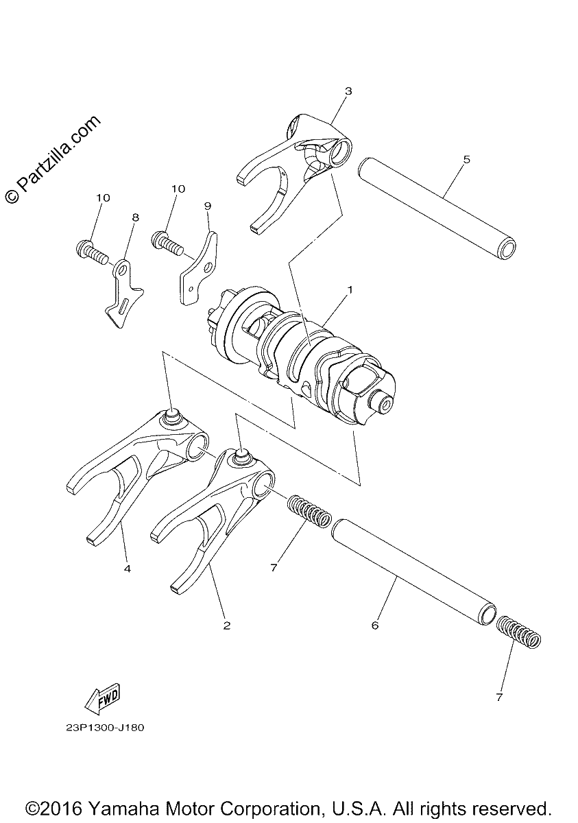 Diagrama de SHIFT CAM FORK