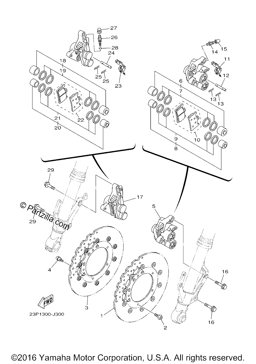 Diagrama de FRONT BRAKE CALIPER