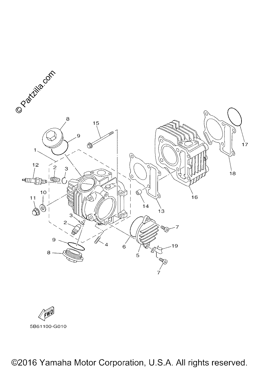 Diagrama de CYLINDER HEAD