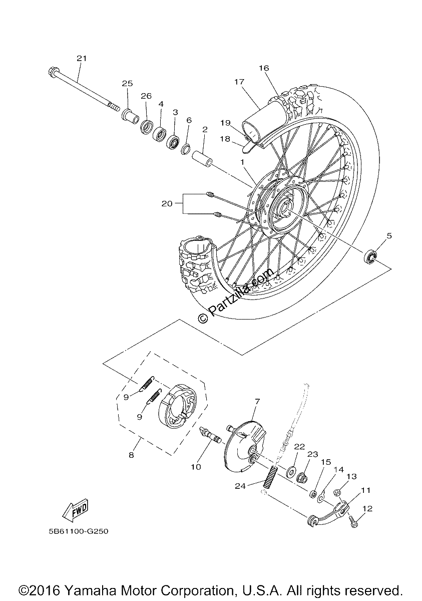 Diagrama de FRONT WHEEL