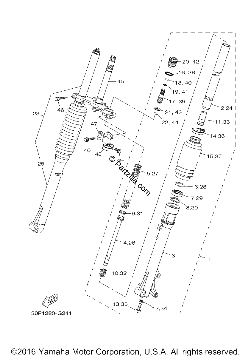 Diagrama de FRONT FORK
