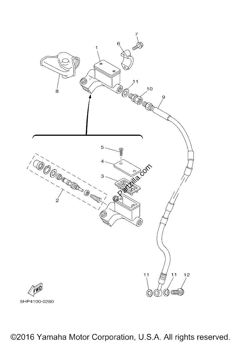 Diagrama de FRONT MASTER CYLINDER