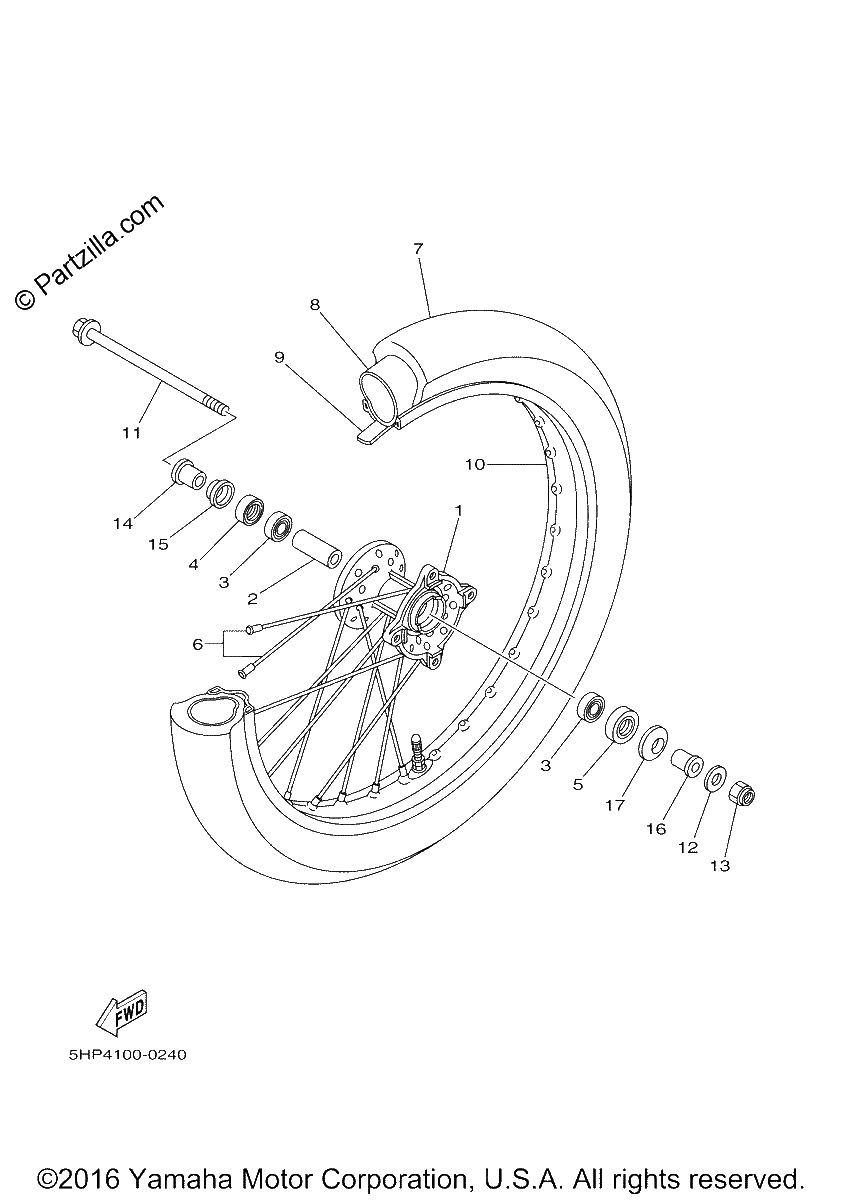 Diagrama de FRONT WHEEL