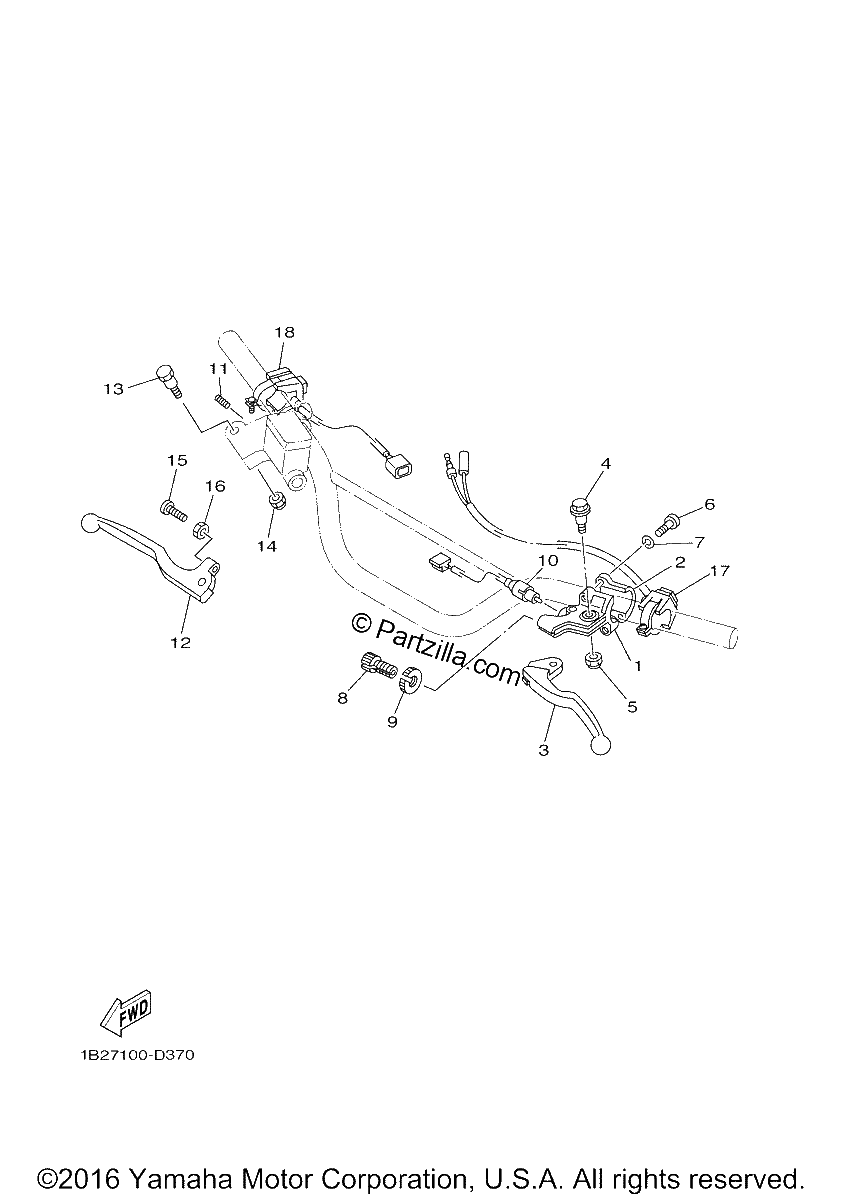 Diagrama de HANDLE SWITCH LEVER