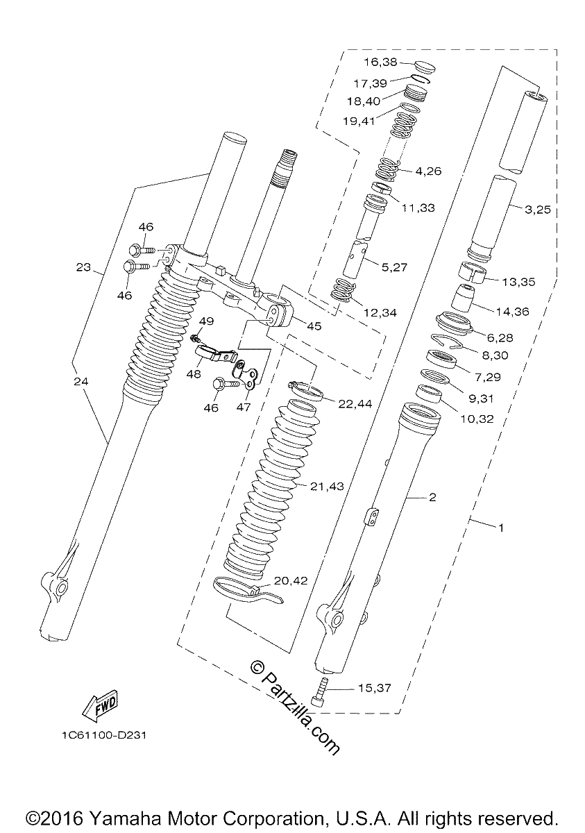 Diagrama de FRONT FORK