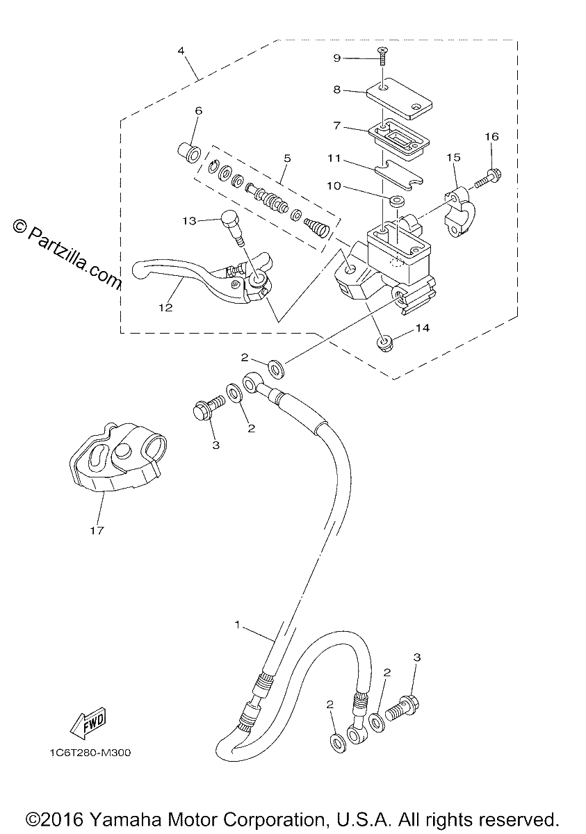 Diagrama de FRONT MASTER CYLINDER