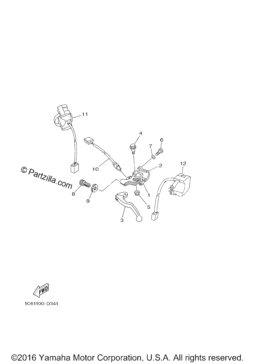 Diagrama de HANDLE SWITCH LEVER
