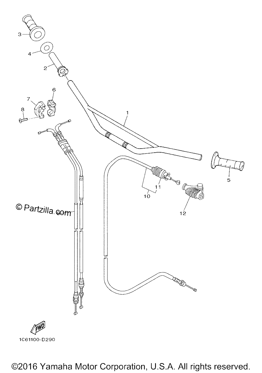 Diagrama de STEERING HANDLE CABLE