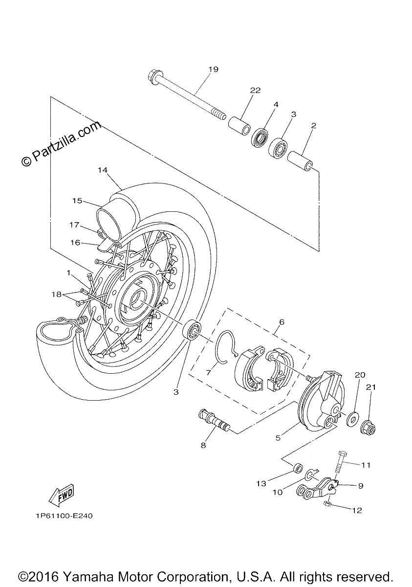 Diagrama de FRONT WHEEL