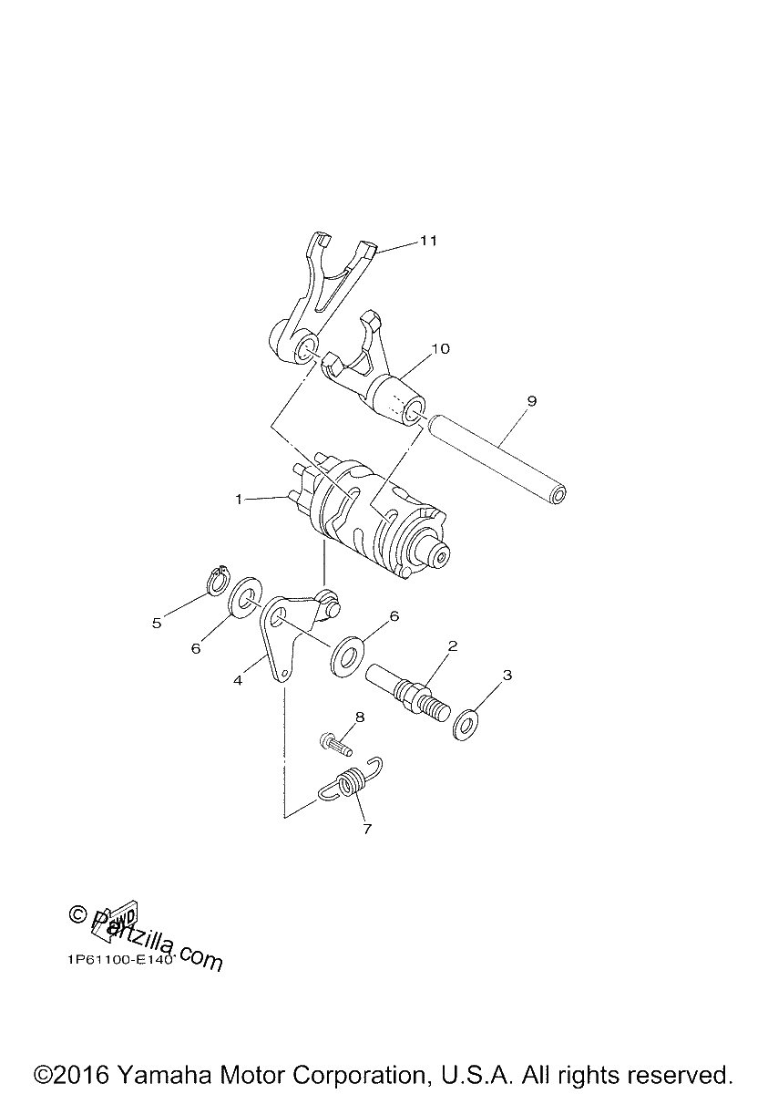 Diagrama de SHIFT CAM FORK