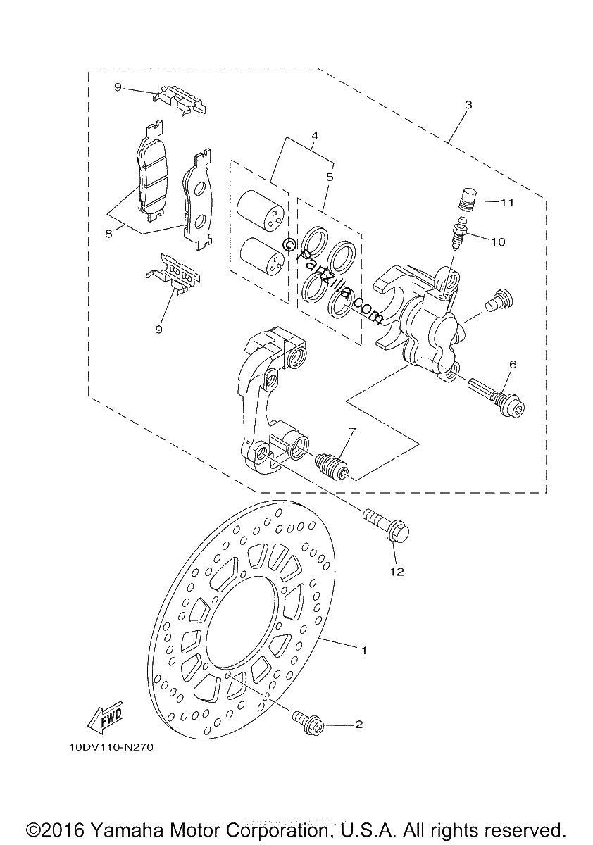 Diagrama de FRONT BRAKE CALIPER