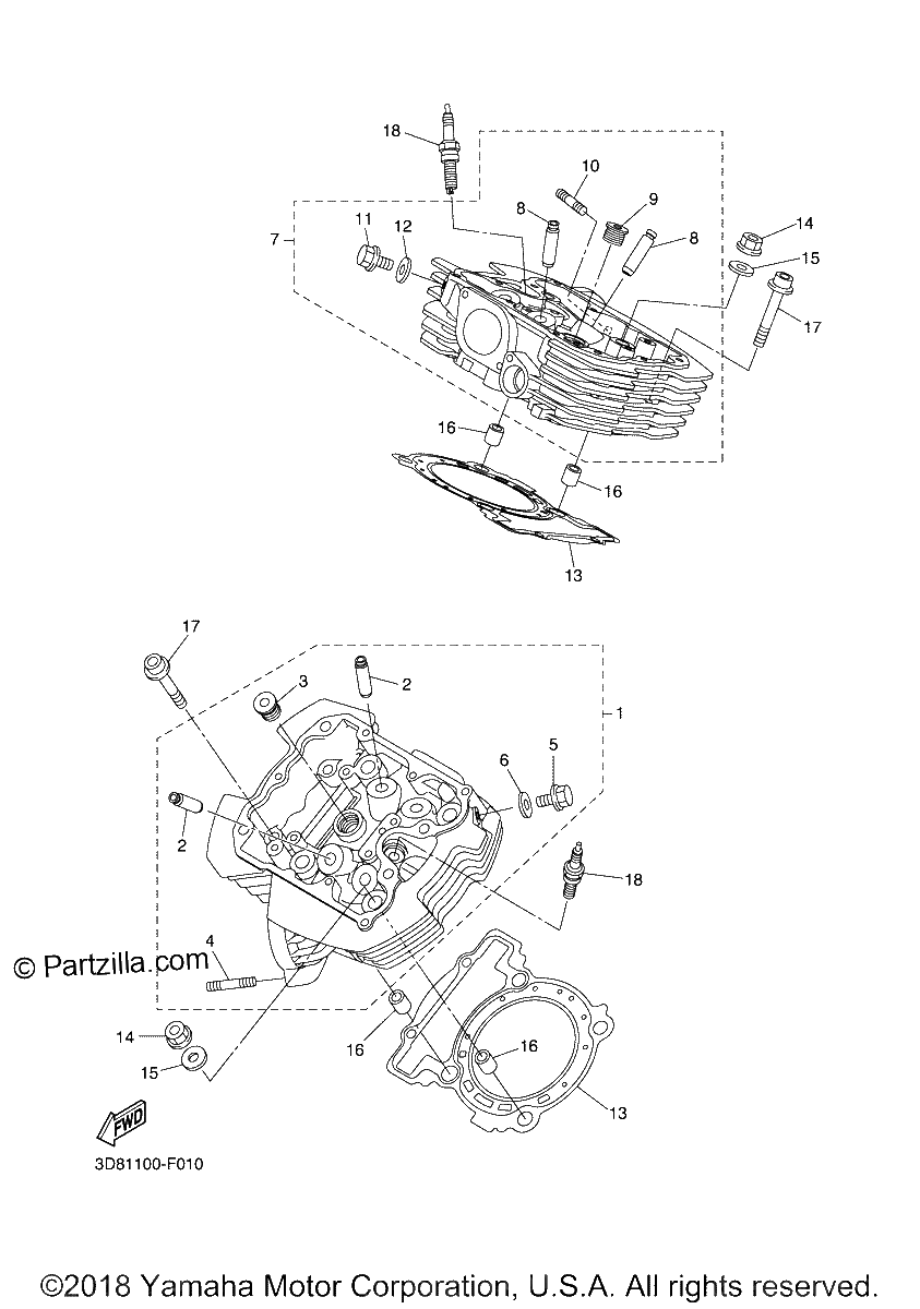 Diagrama de CYLINDER HEAD