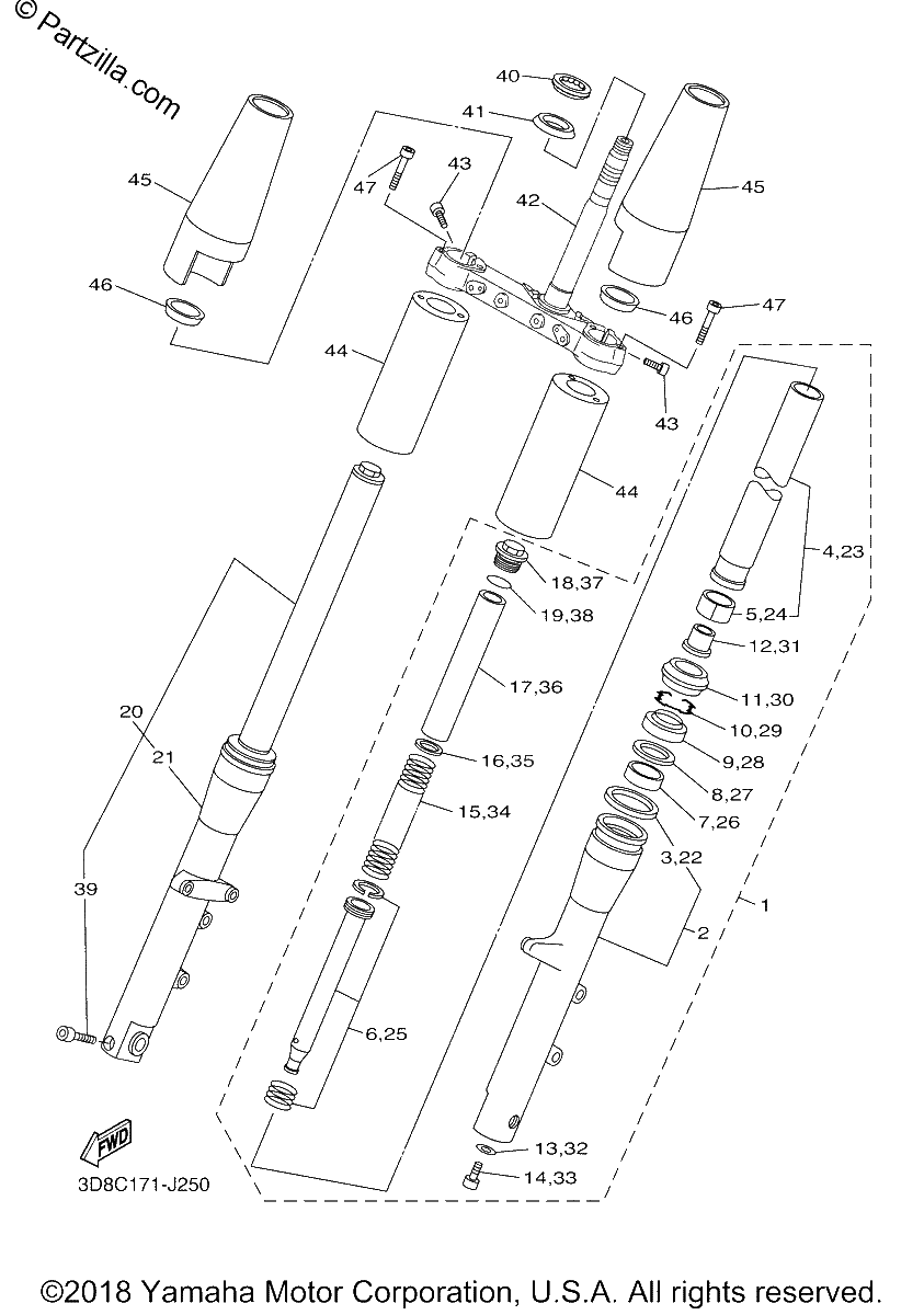 Diagrama de FRONT FORK