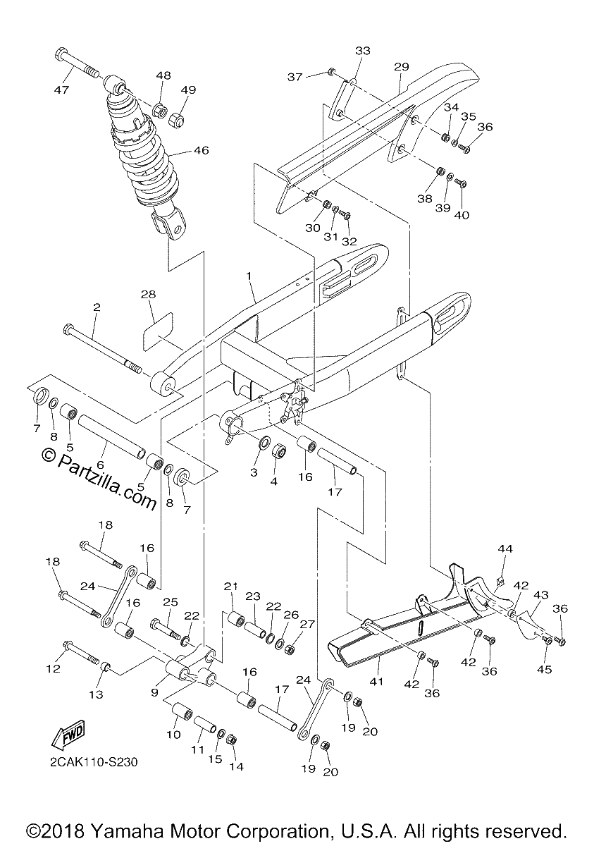 Diagrama de REAR ARM SUSPENSION