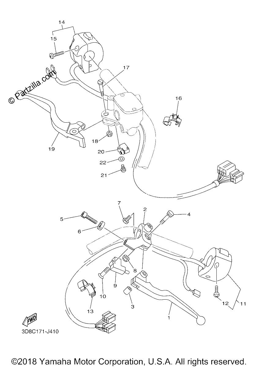 Diagrama de HANDLE SWITCH LEVER