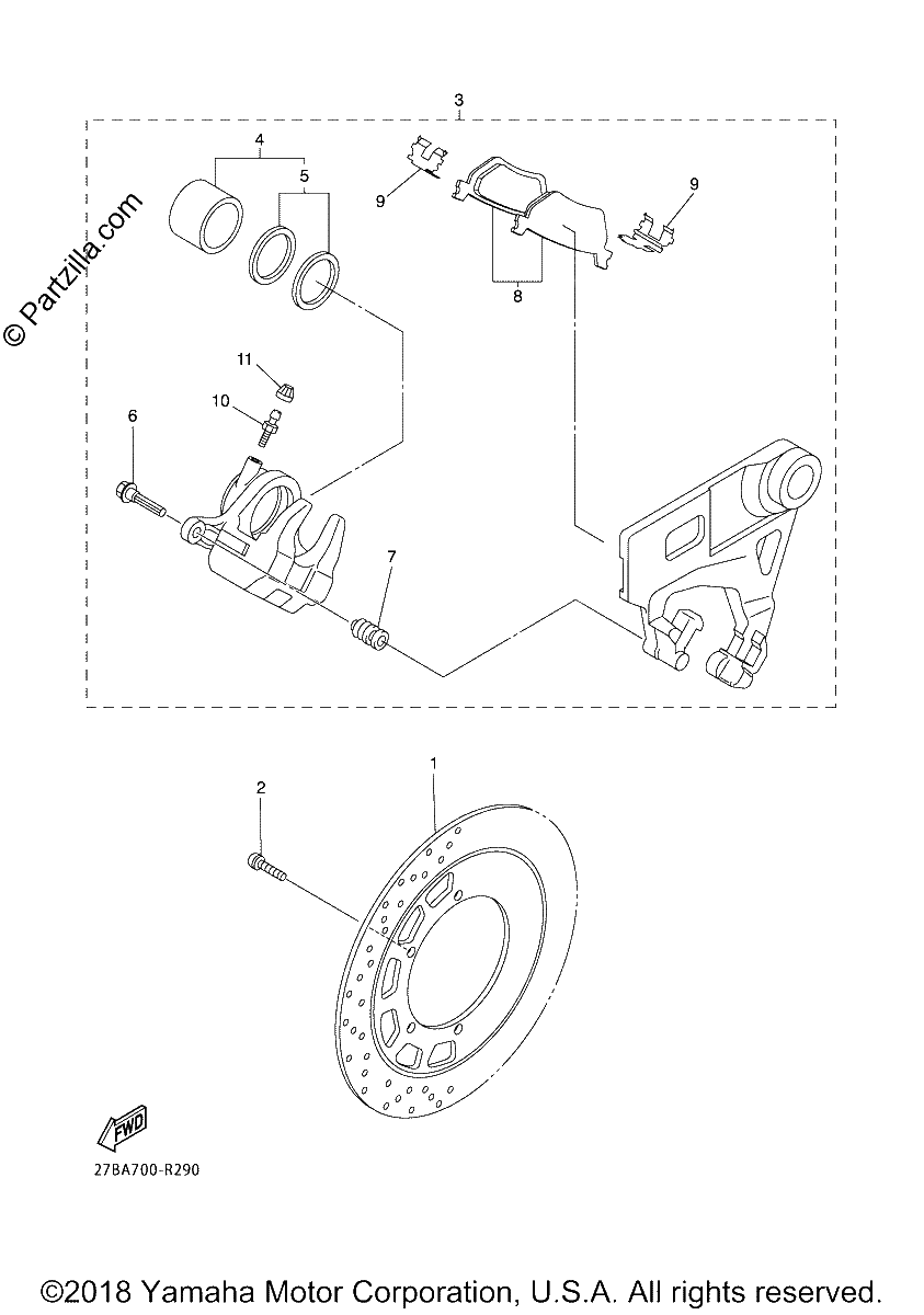 Diagrama de REAR BRAKE CALIPER