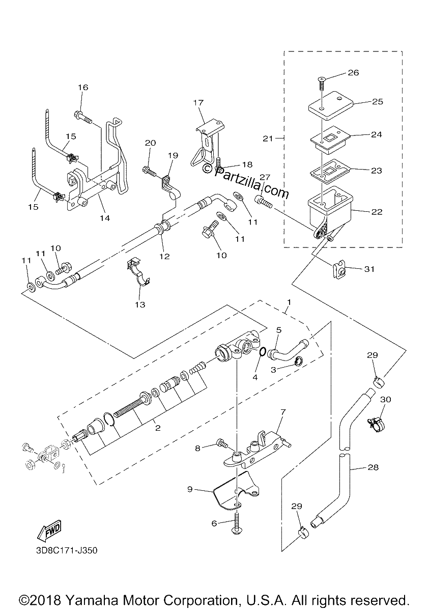 Diagrama de REAR MASTER CYLINDER