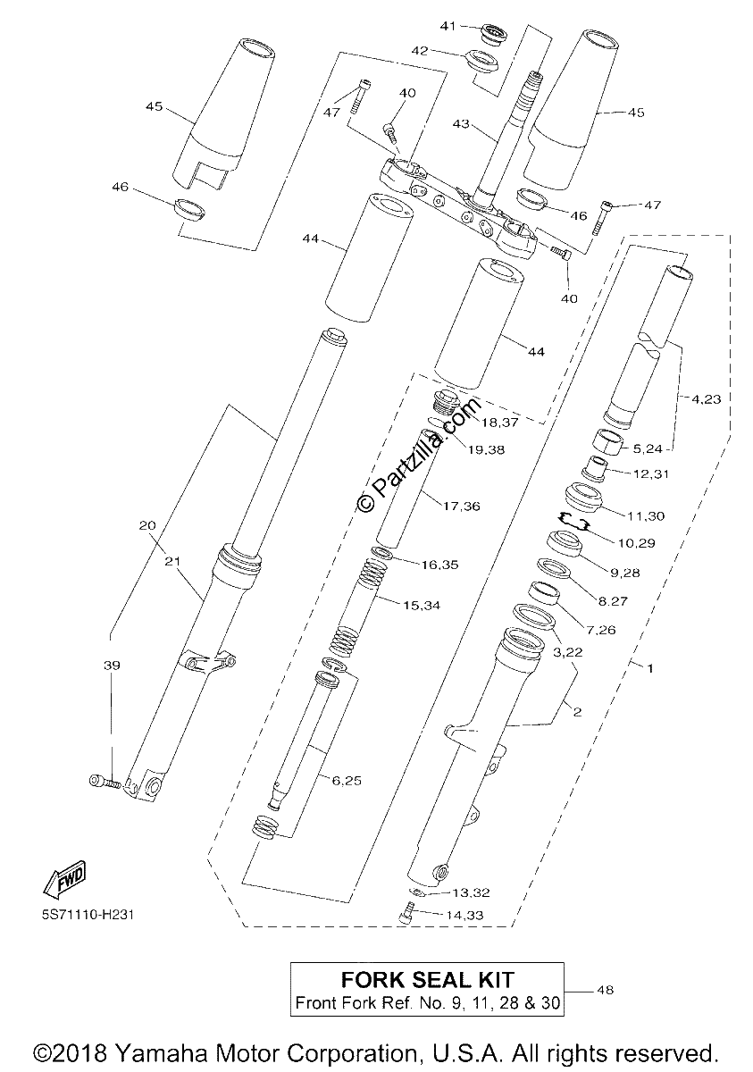 Diagrama de FRONT FORK