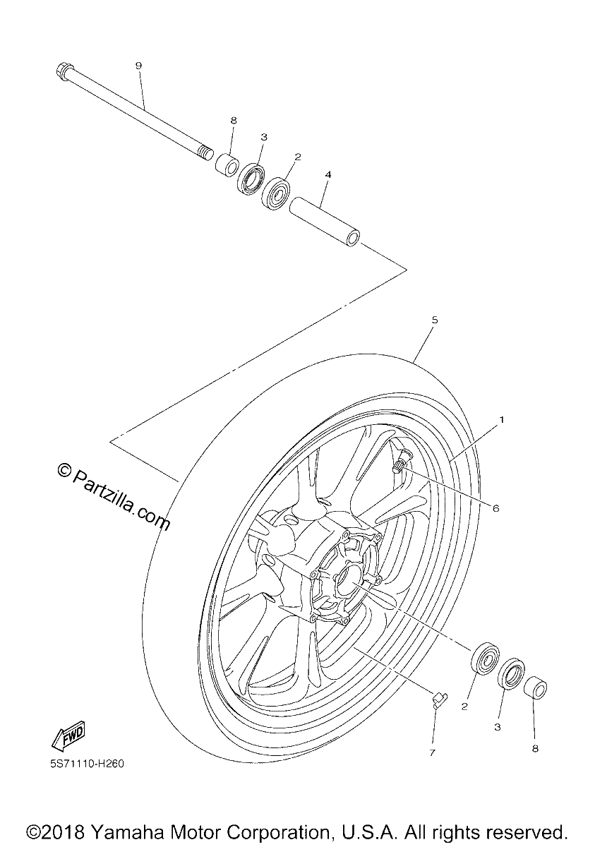 Diagrama de FRONT WHEEL