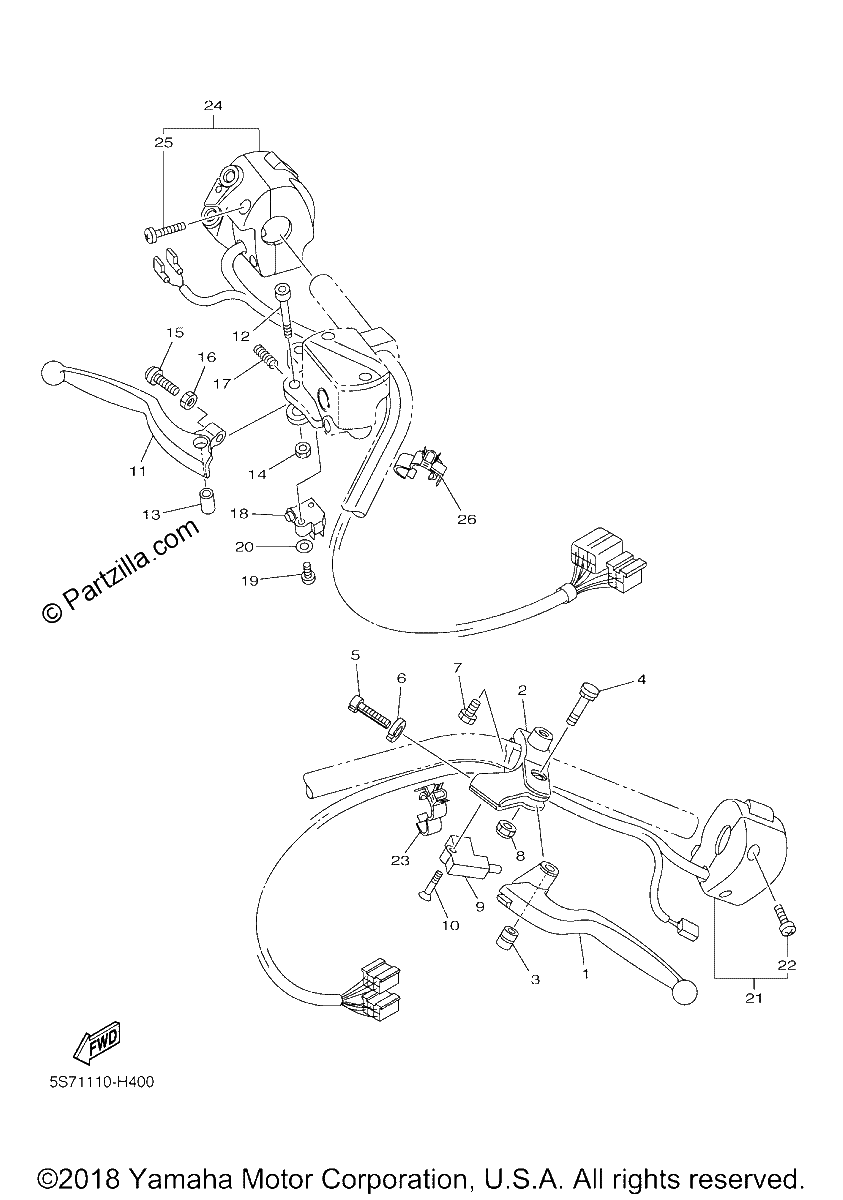 Diagrama de HANDLE SWITCH LEVER