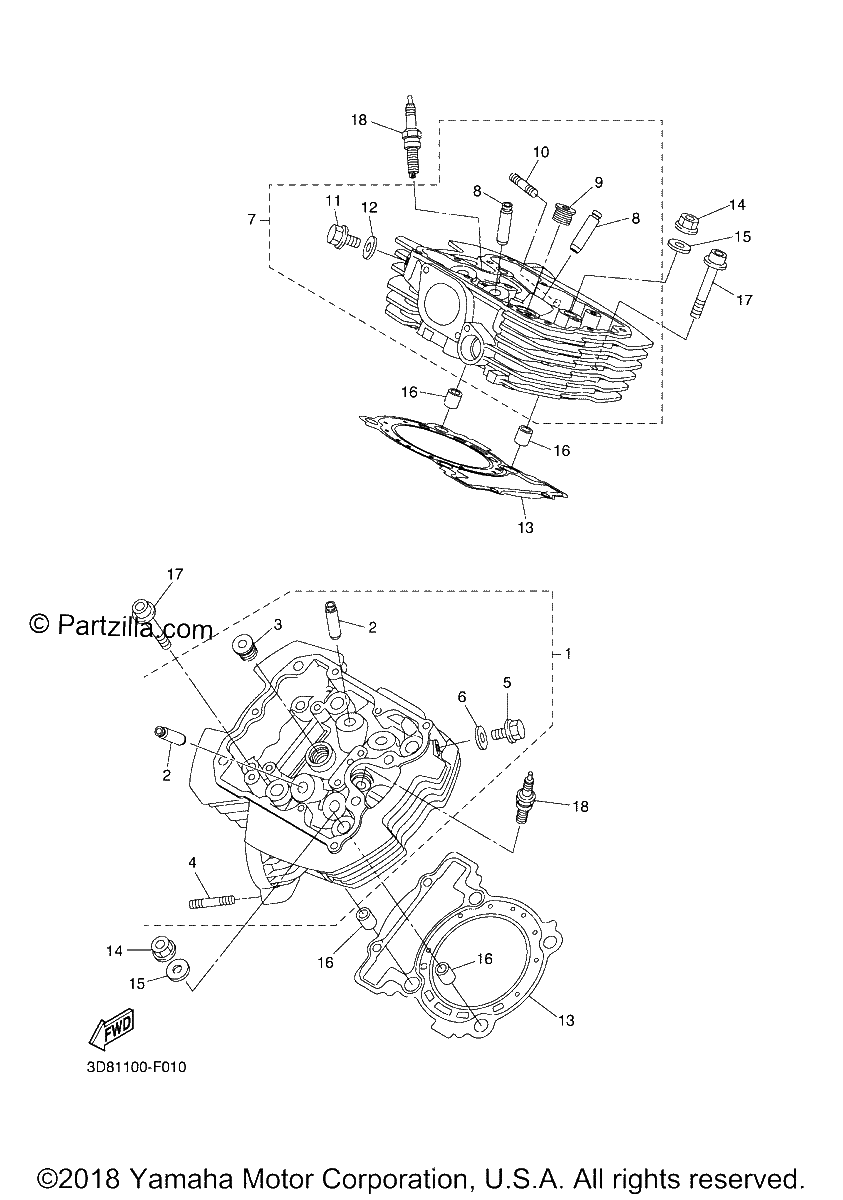 Diagrama de CYLINDER HEAD