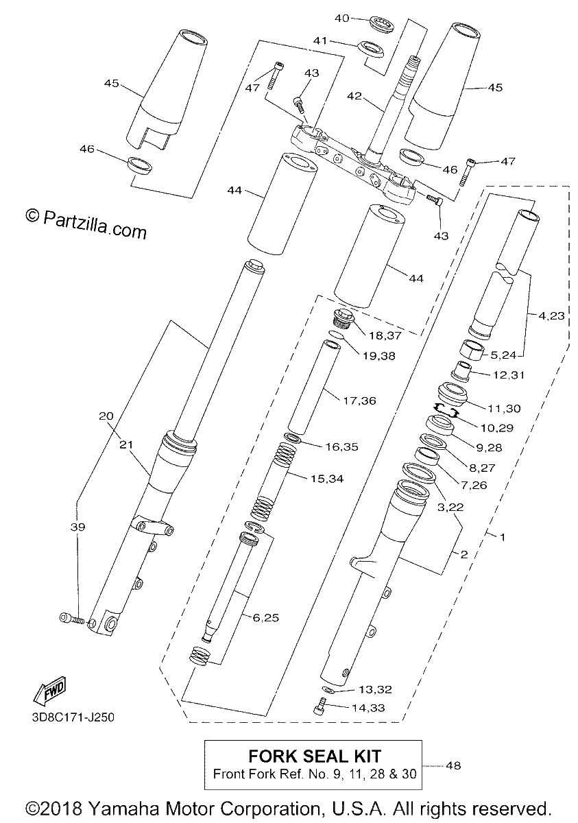 Diagrama de FRONT FORK