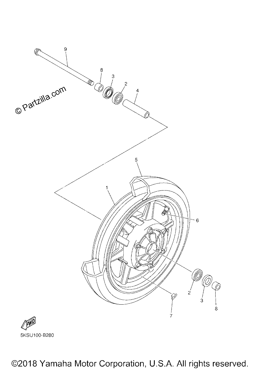 Diagrama de FRONT WHEEL
