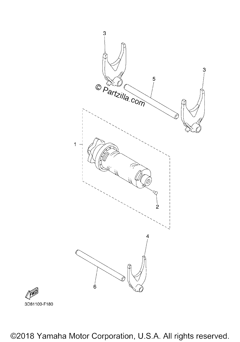 Diagrama de SHIFT CAM FORK