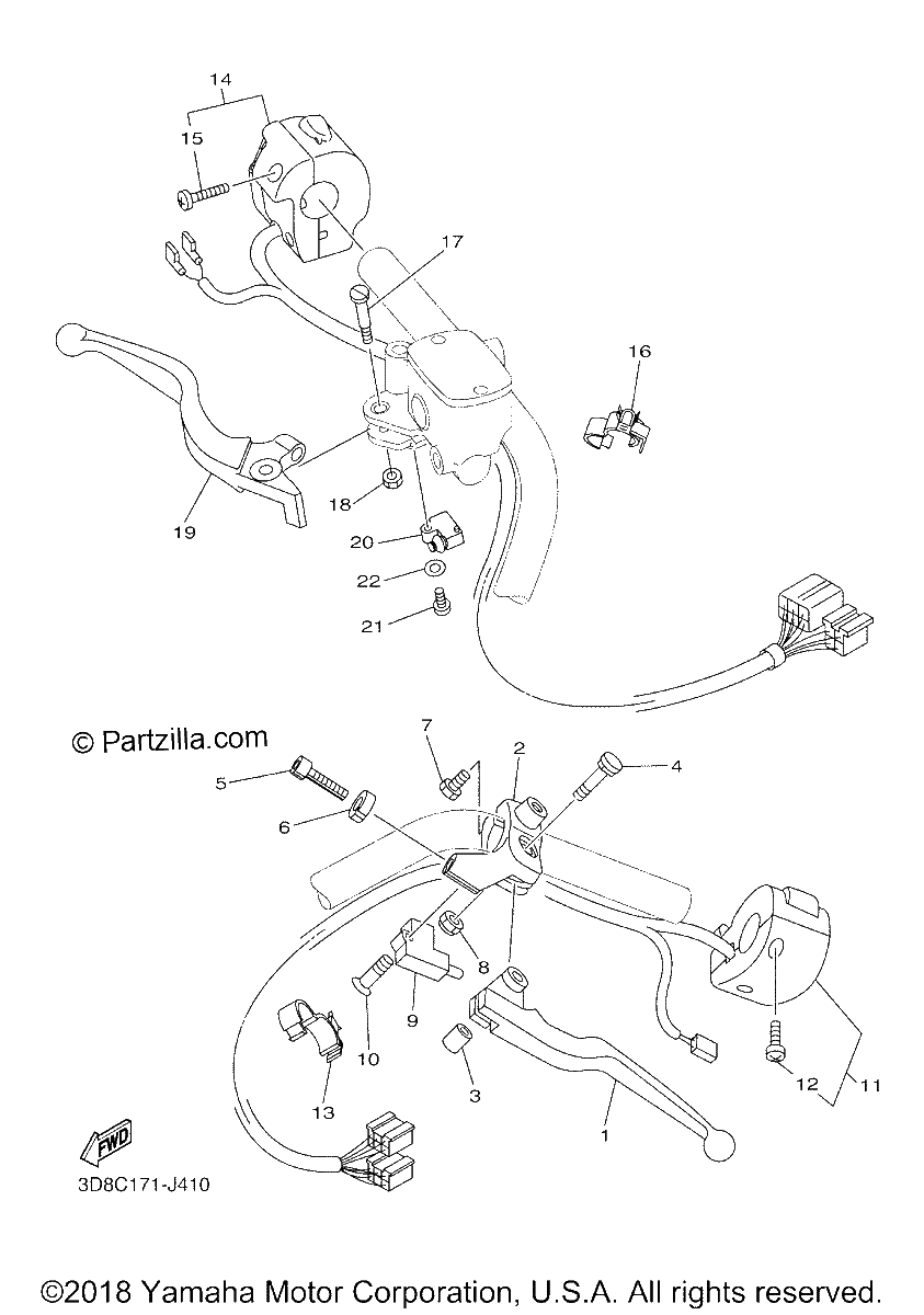Diagrama de HANDLE SWITCH LEVER