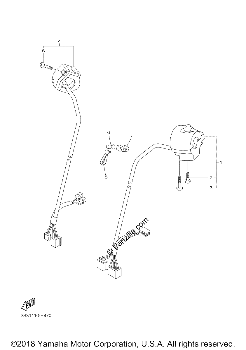 Diagrama de HANDLE SWITCH LEVER