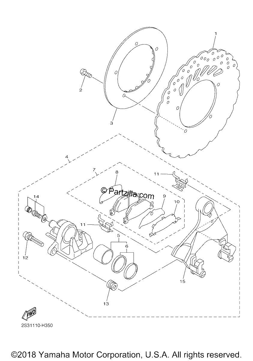 Diagrama de REAR BRAKE