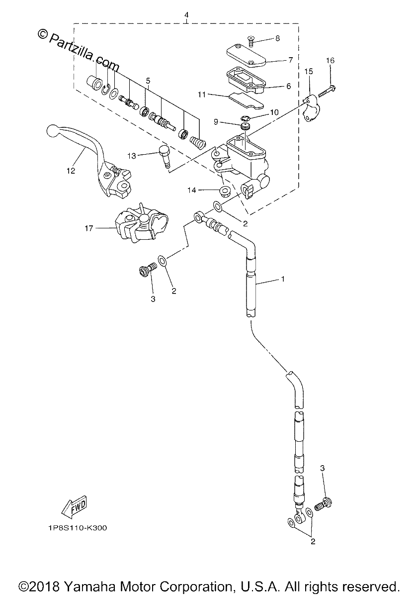 Diagrama de FRONT MASTER CYLINDER