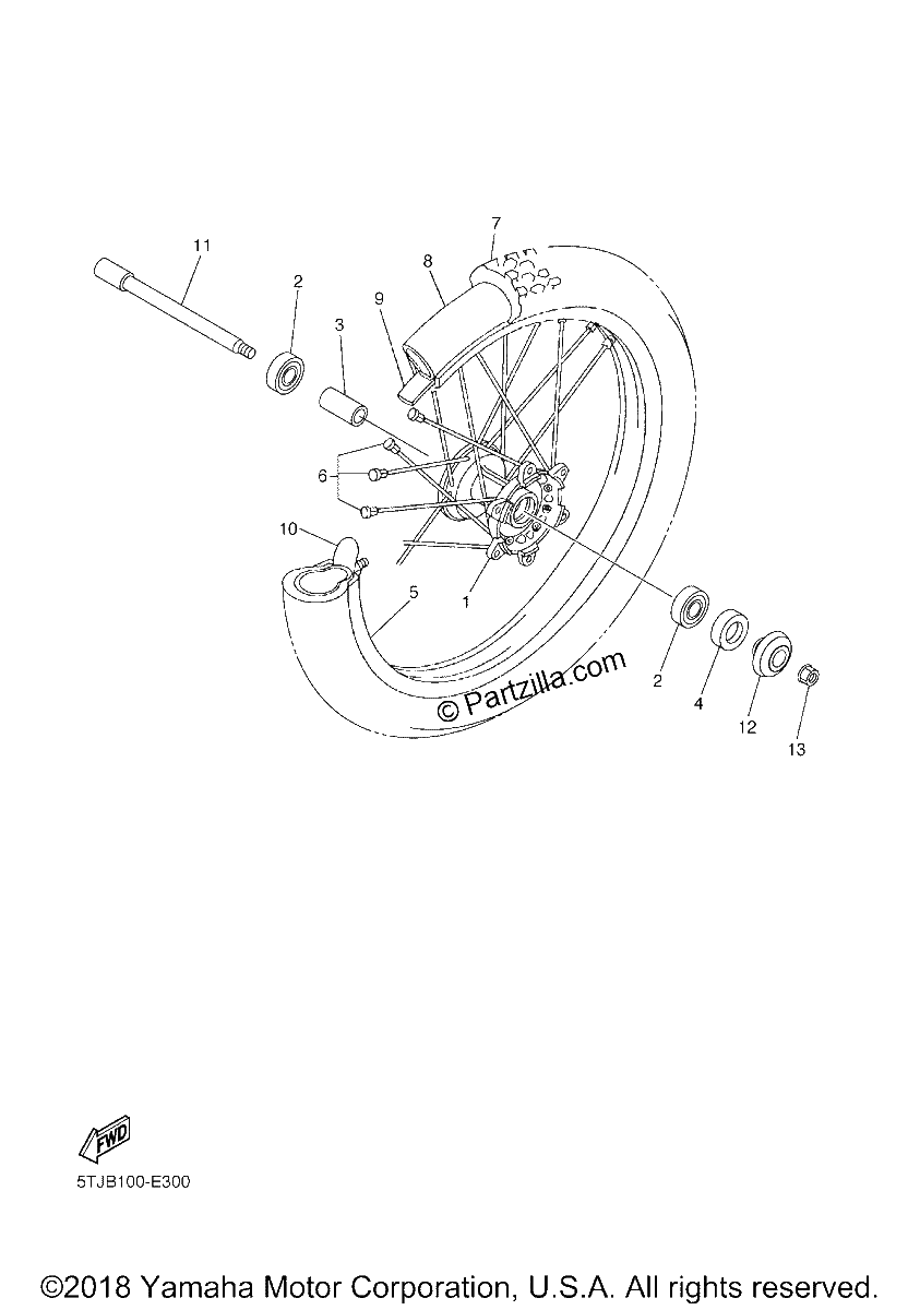 Diagrama de FRONT WHEEL