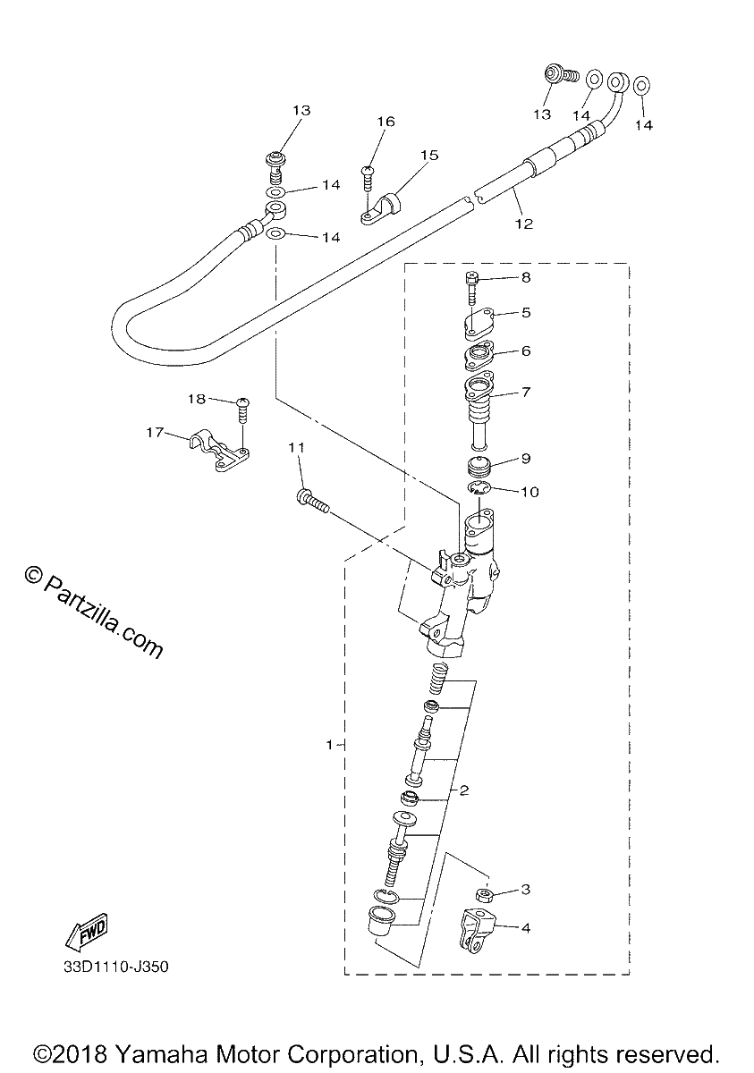 Diagrama de REAR MASTER CYLINDER