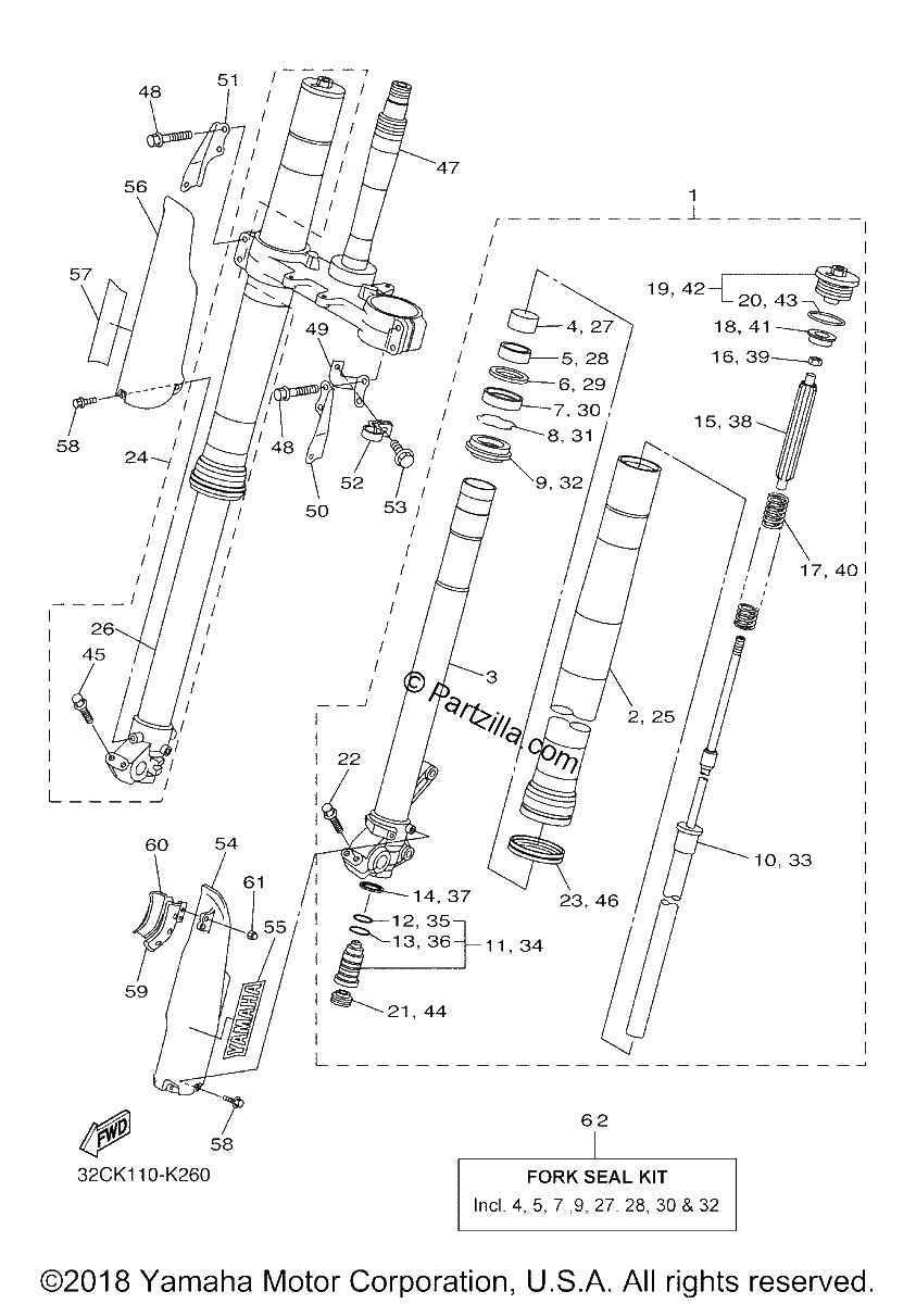 Diagrama de FRONT FORK