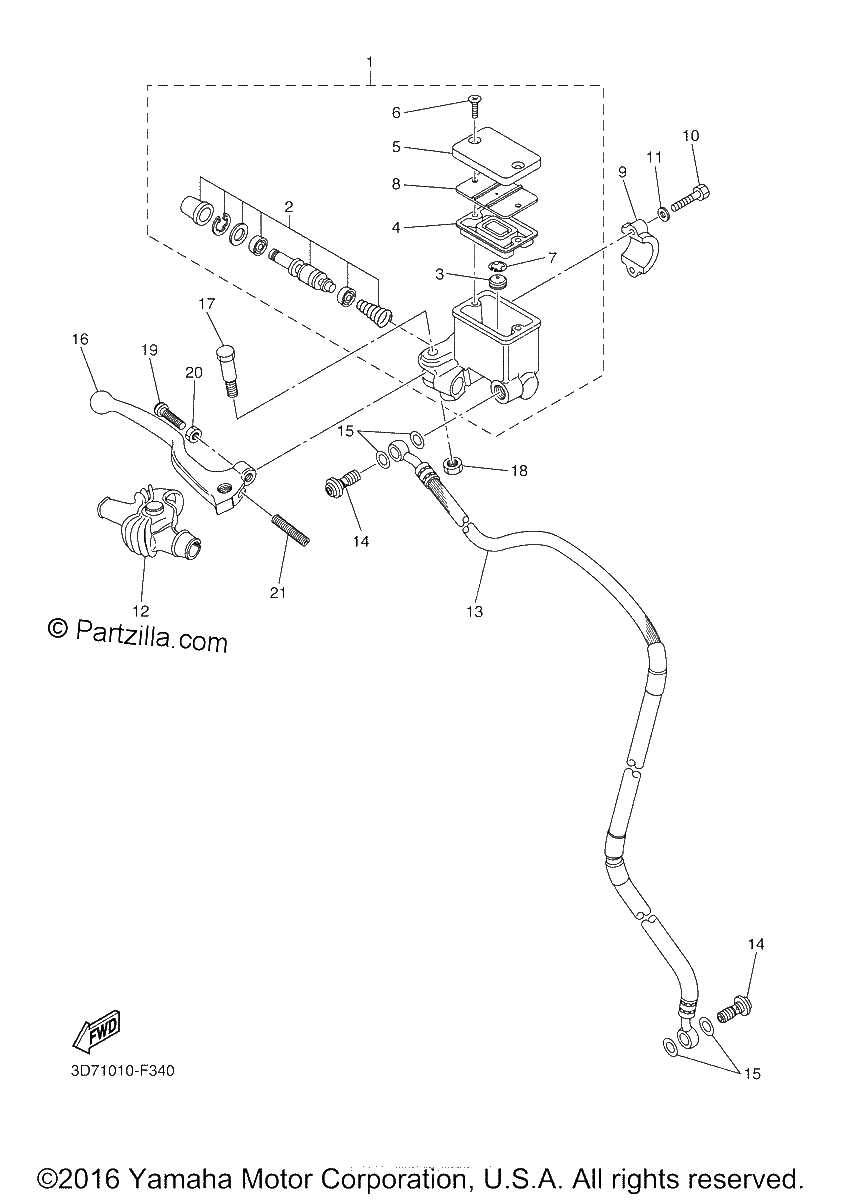 Diagrama de FRONT MASTER CYLINDER