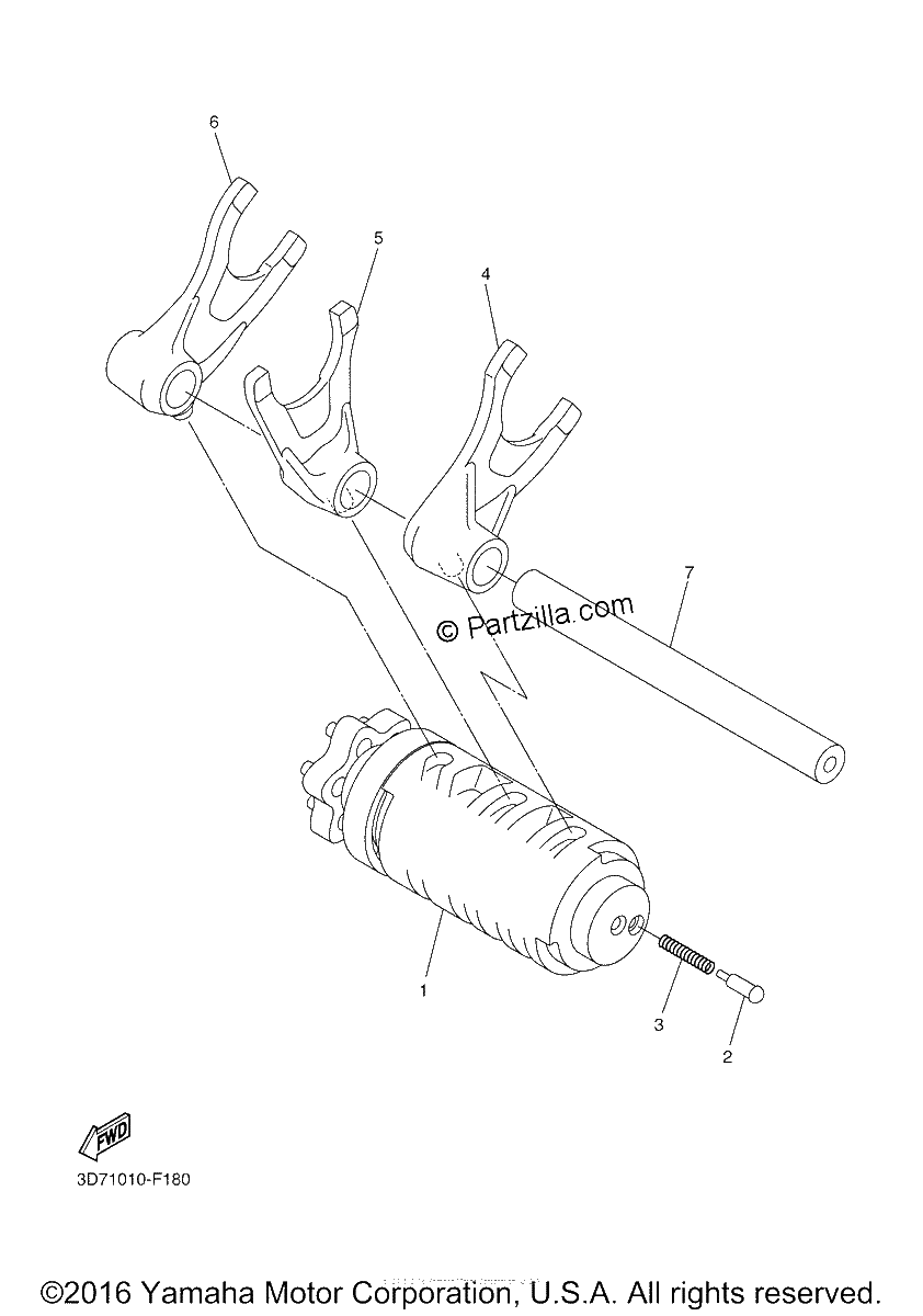 Diagrama de SHIFT CAM FORK