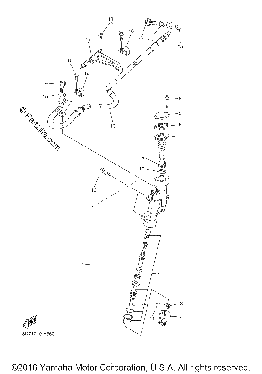 Diagrama de REAR MASTER CYLINDER