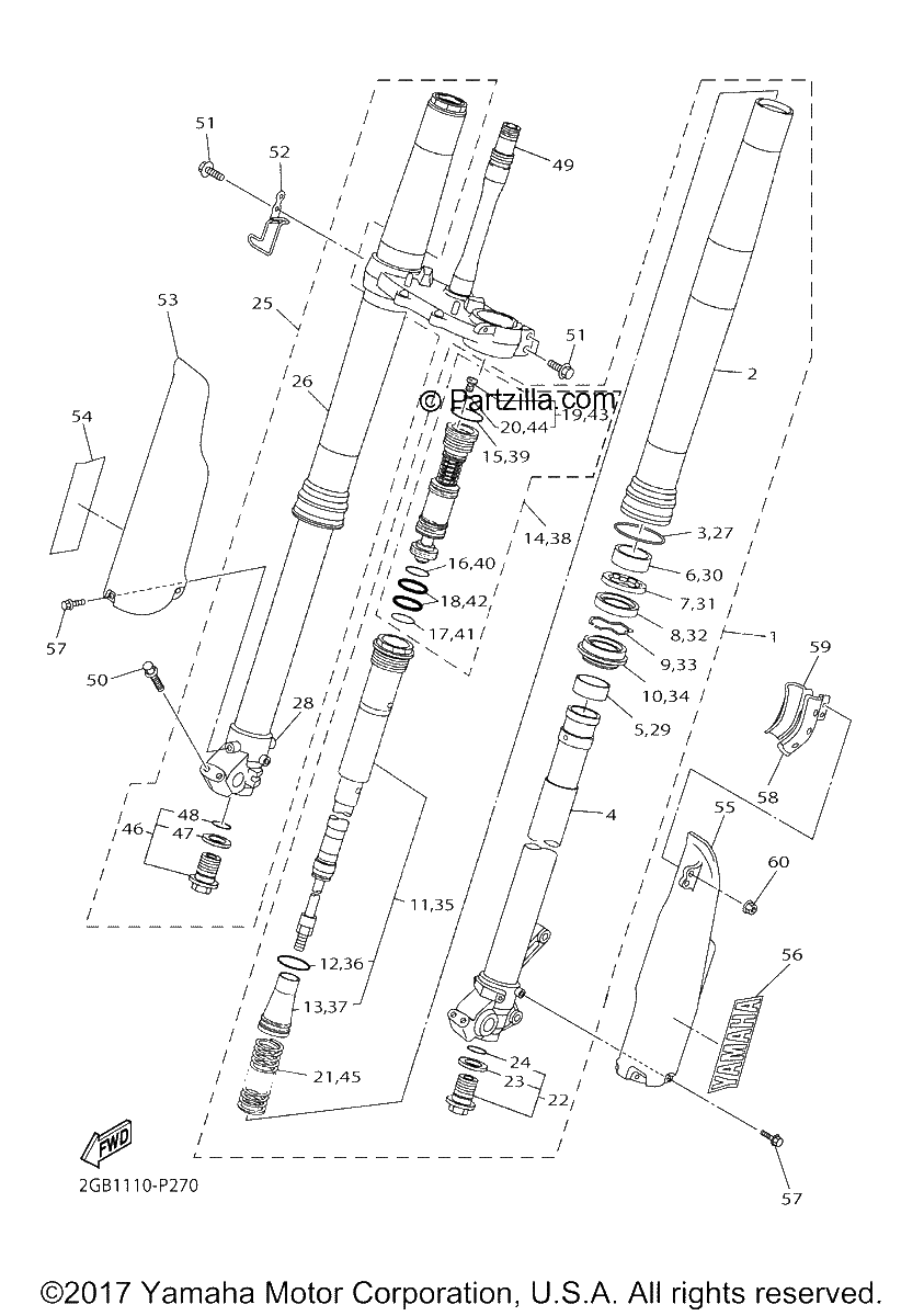 Diagrama de FRONT FORK