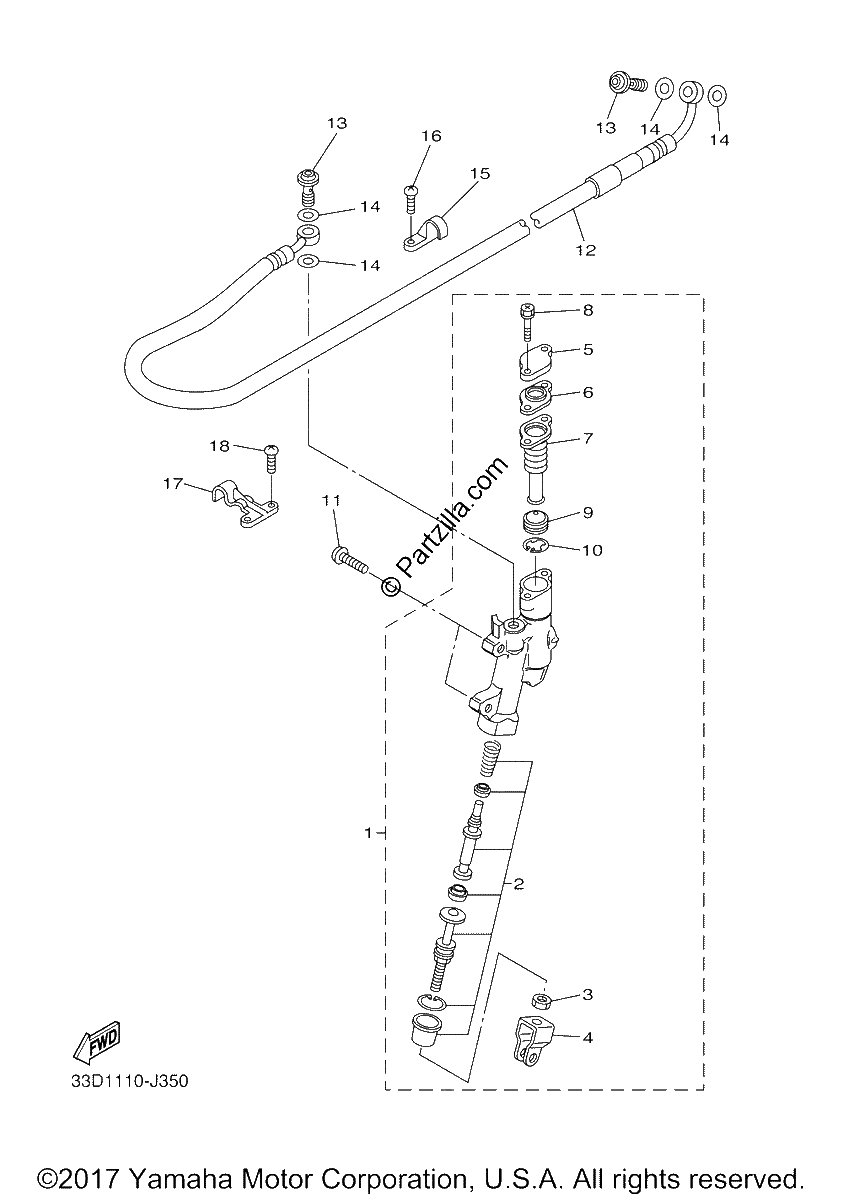 Diagrama de REAR MASTER CYLINDER