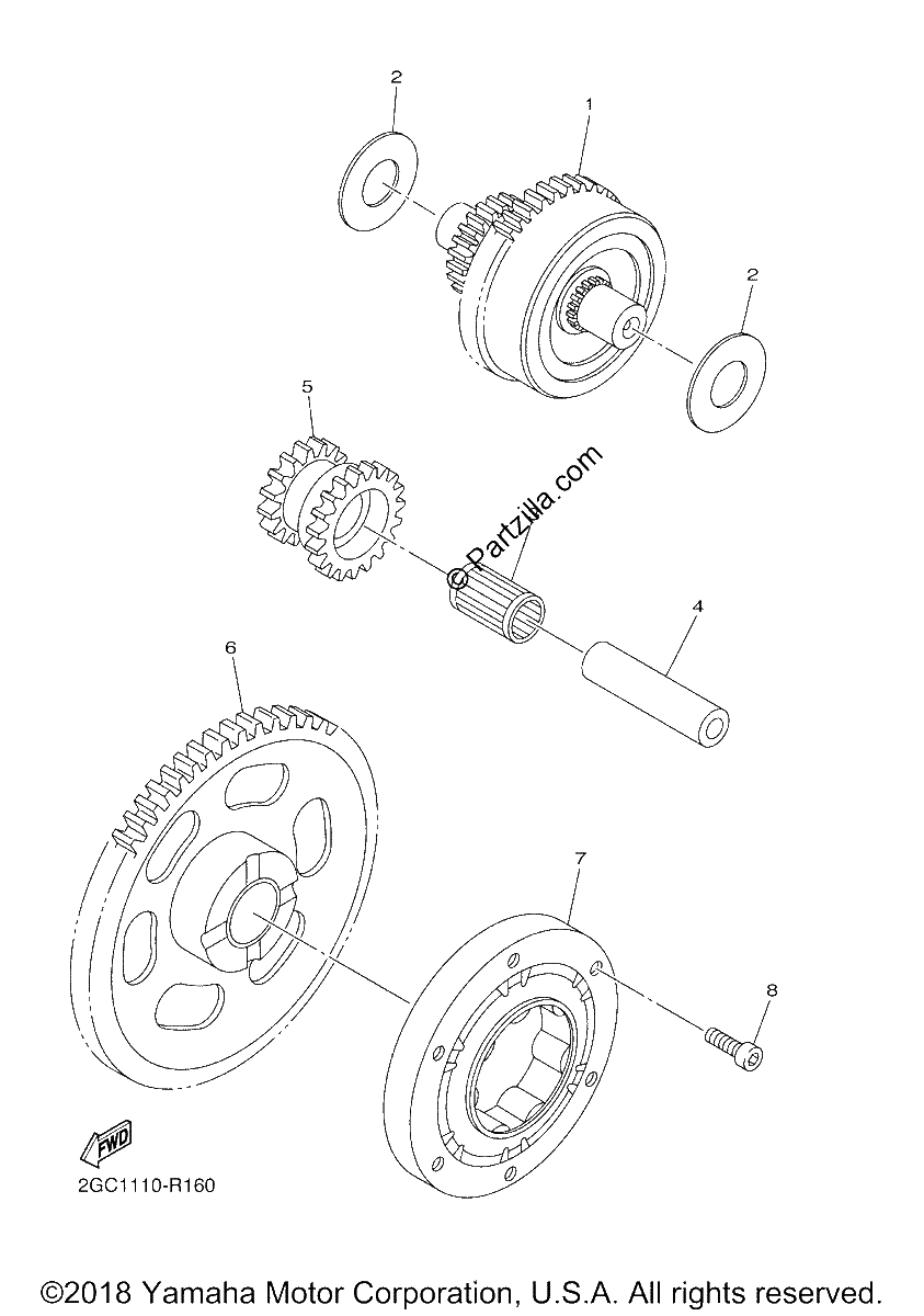 Diagrama de STARTER CLUTCH