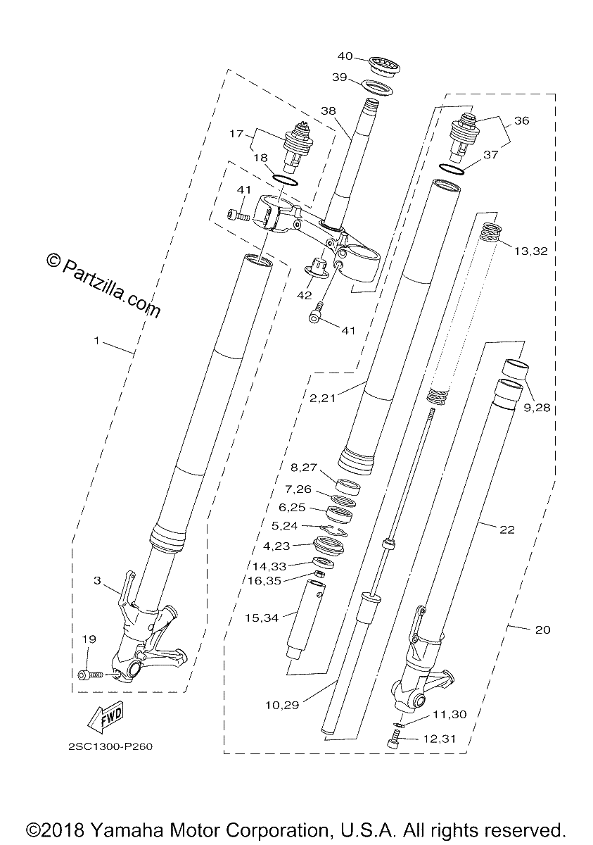 Diagrama de FRONT FORK