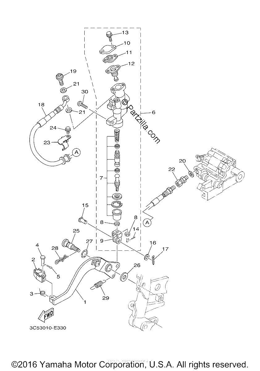 Diagrama de REAR MASTER CYLINDER