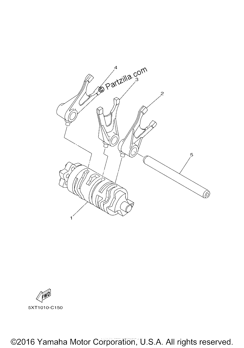 Diagrama de SHIFT CAM FORK