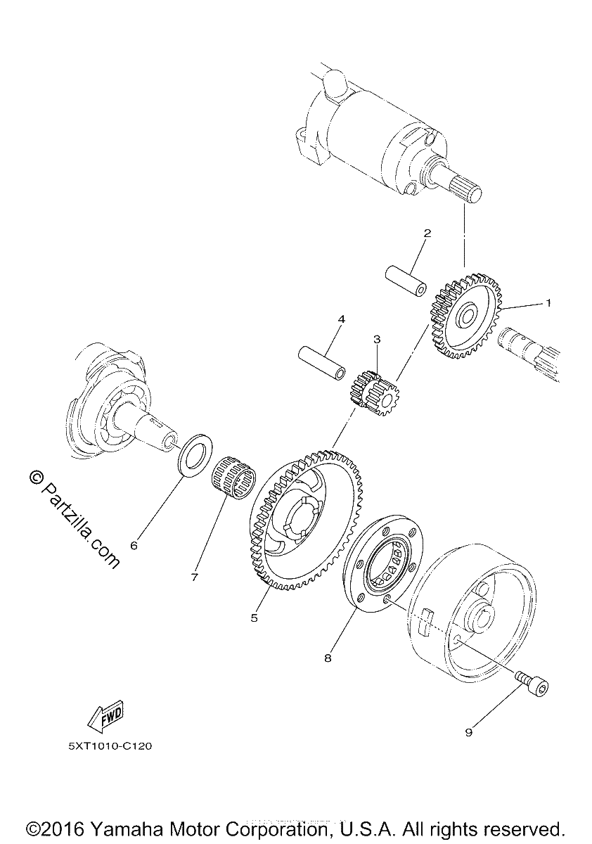 Diagrama de STARTER CLUTCH