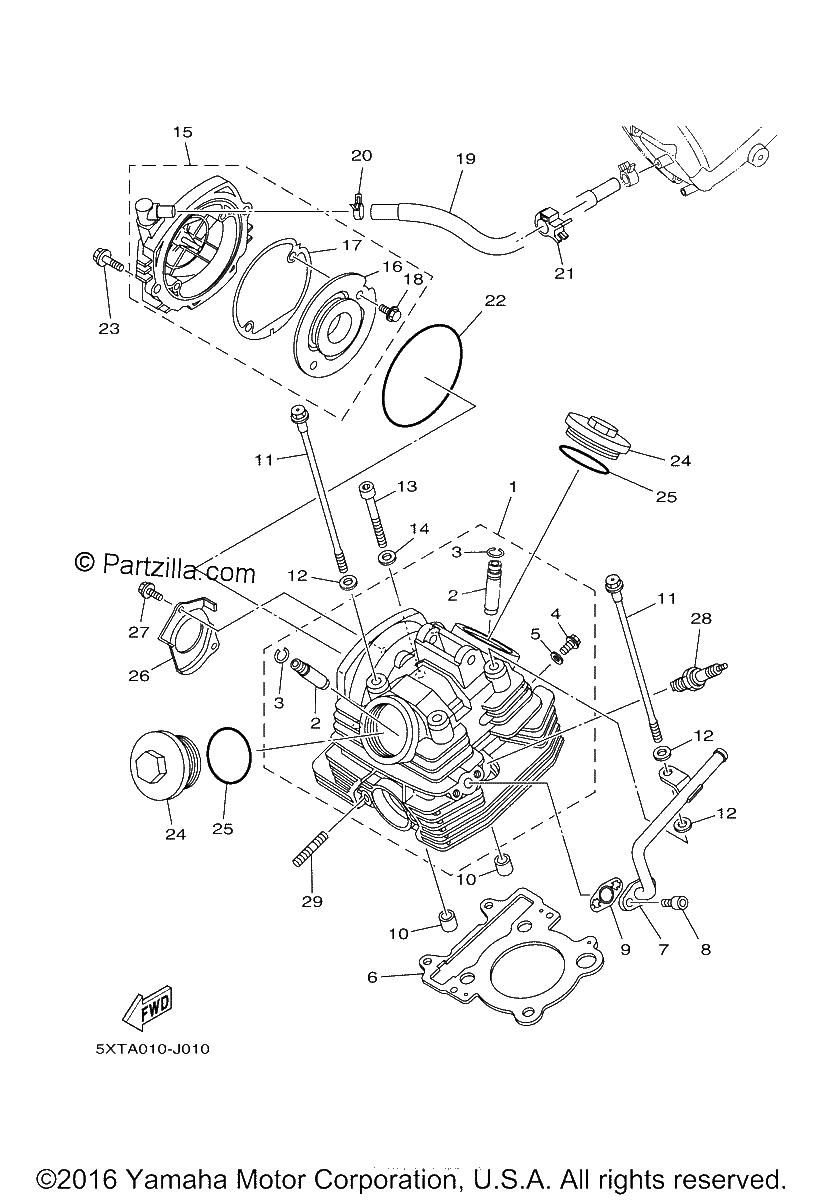 Diagrama de CYLINDER HEAD