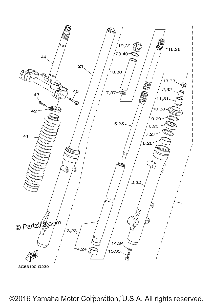 Diagrama de FRONT FORK