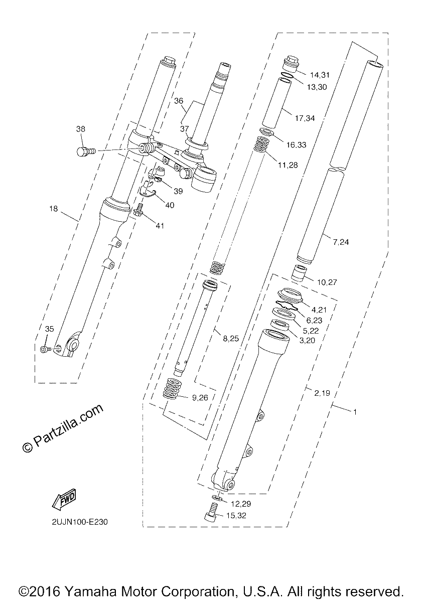 Diagrama de FRONT FORK